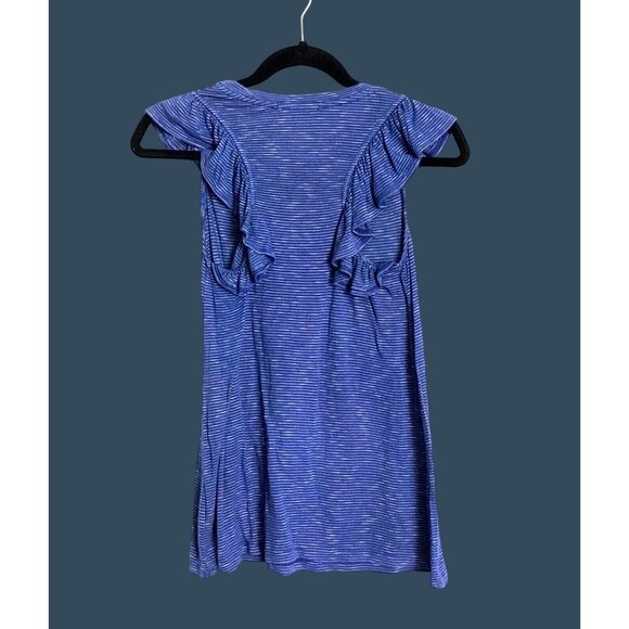 GIBSON- WOMENS STRIPE BLUE/WHITE RACE BACK TANK TOP SIZE X-SMALL - Picture 2 of 6